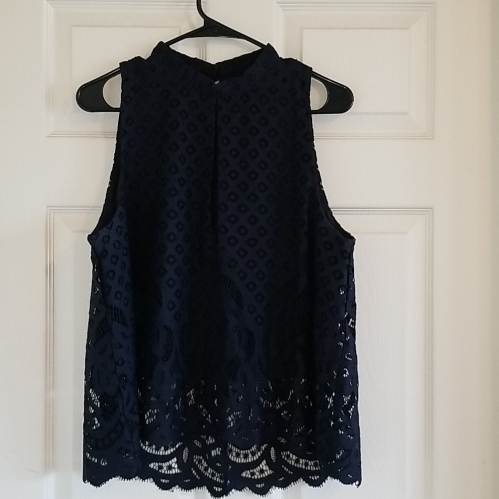 Blue lace Top